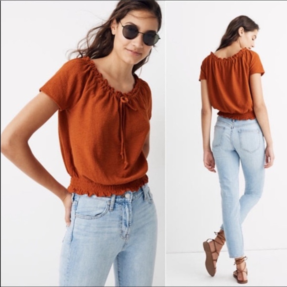 Like new Madewell orange blouse